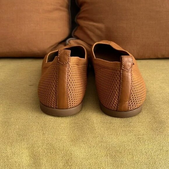 Everlane ReKnit 40-Hour Flat Pointed Toe Knit Ballet Shoe Toffee Tan 9.5 - Picture 5 of 7